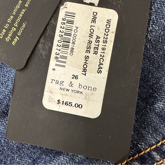 rag & bone Dre Low Rise Short Aster Size 26 NWT - Picture 7 of 9